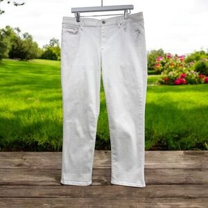 WHBM Mid-Rise The Slim Crop Jeans size 14